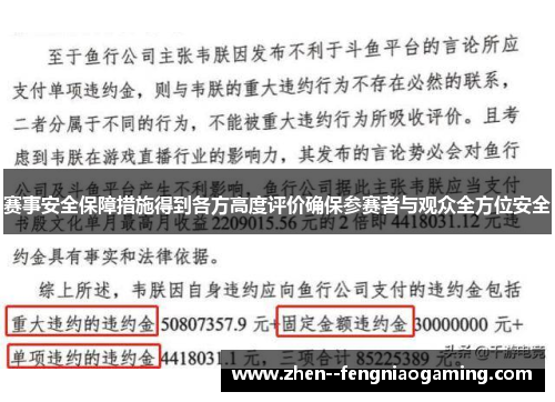 赛事安全保障措施得到各方高度评价确保参赛者与观众全方位安全